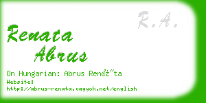 renata abrus business card